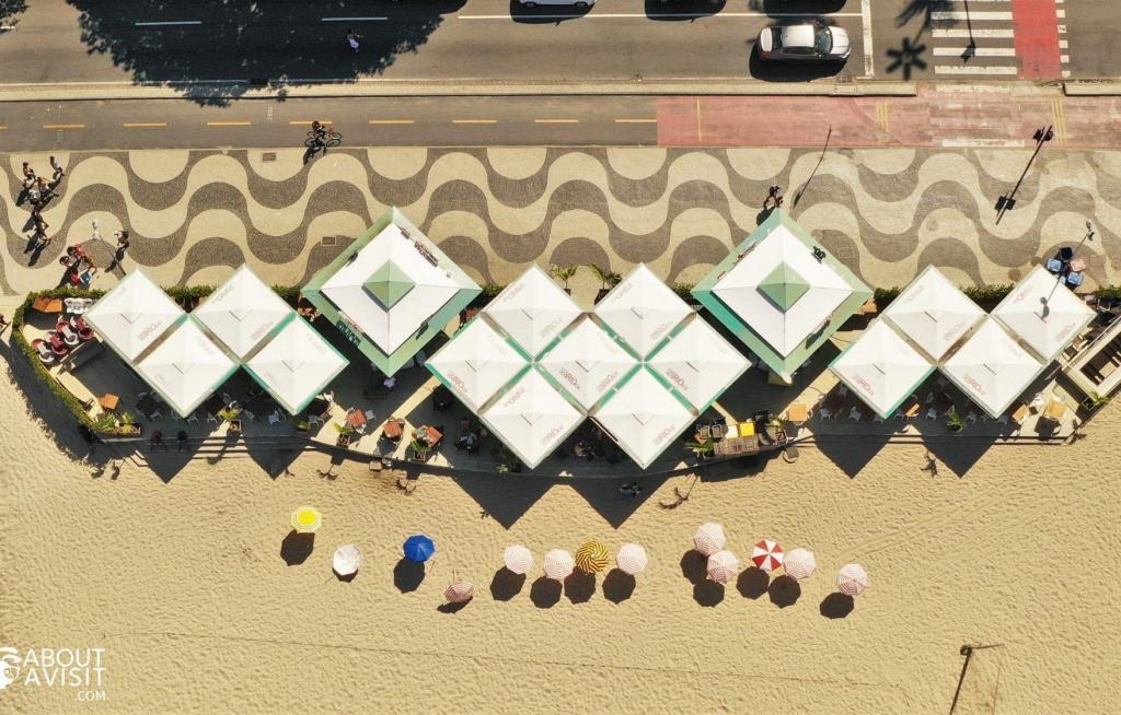 foto aérea drone quiosque orla rio aboutavisit